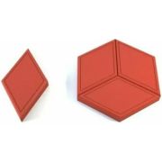 РОМБ 33*19*4,5см (31шт=1м2) Красная штука