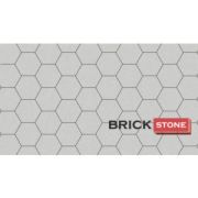 Соты 60, БЕЛЫЙ 392*340*60/392*170*60 BRICK STONE монохром